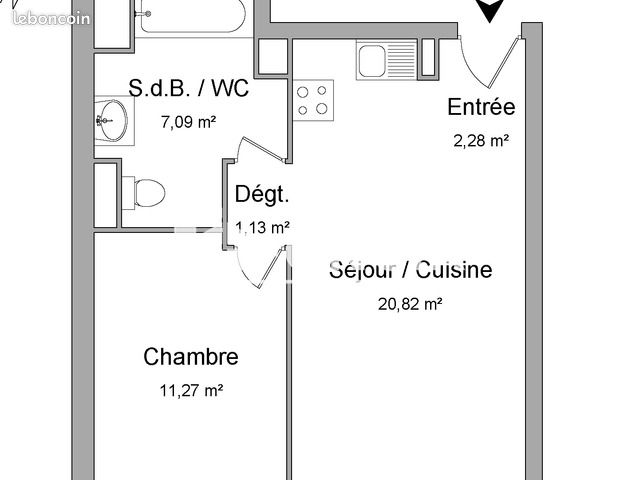Appartement a louer villepinte - 2 pièce(s) - 42 m2 - Surfyn