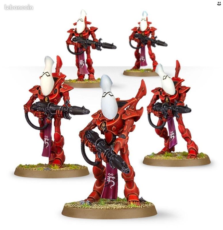 Warhammer 40k – Lot De 5 Eldar Craftworld Phantom Wraithguard – Très Bon état