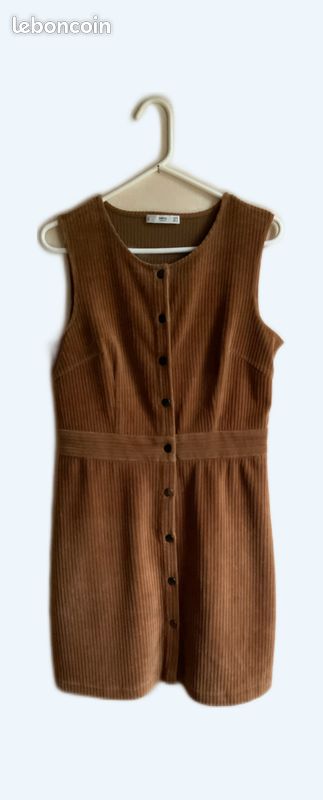Robe chasuble velours femme camel taille M Mango Vêtements - Main Image