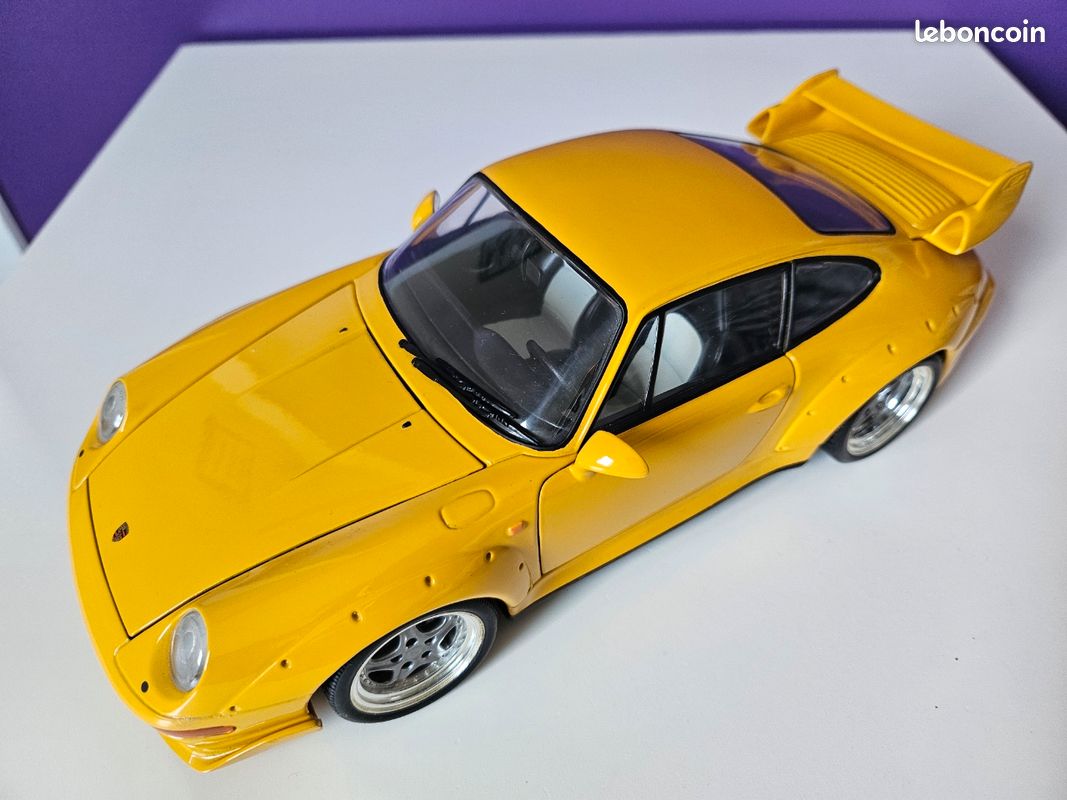 KK-Scale 1:18 Porsche 911 (993) GT2 Année de construction 1996 jaune de vitesse / BBS Pneus KKDC181422B modèle voiture KKDC181422B 4260699768070