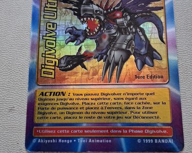 Carte digimon 1999 - Digivolve Ultra Holo - 1re dition Fr - Collection