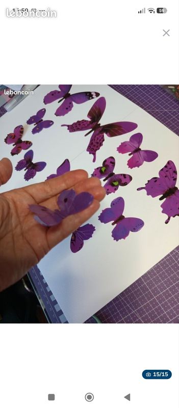 Lot 3D butterfly décoration (image 14)