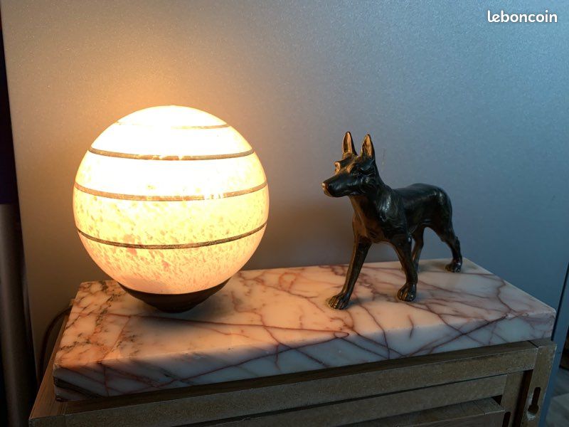 Lampe rétro vintage marbre (image 2)