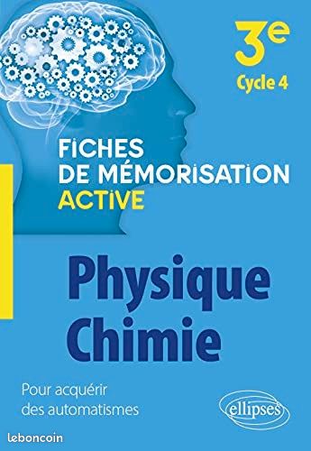 Physique Chimie 3ieme cycle 4 Ellipses Fiches de mémorisation active Pour acquérir des automatismes comme NEUF (image 1)