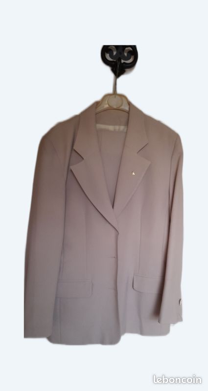 Tailleur pantalon femme beige (image 1)