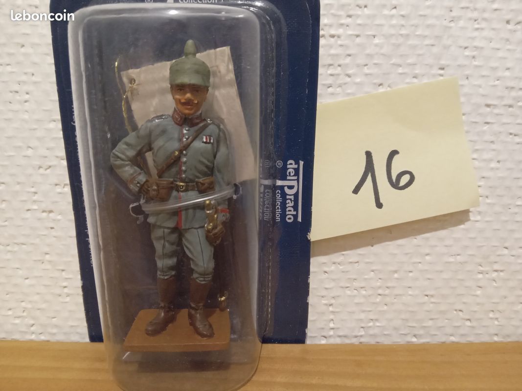 Soldat De Plomb Del Prado - Lieutenant Prussien Allemagne 1914 - Figurine 60mm 1/32e Guerre Mondiale