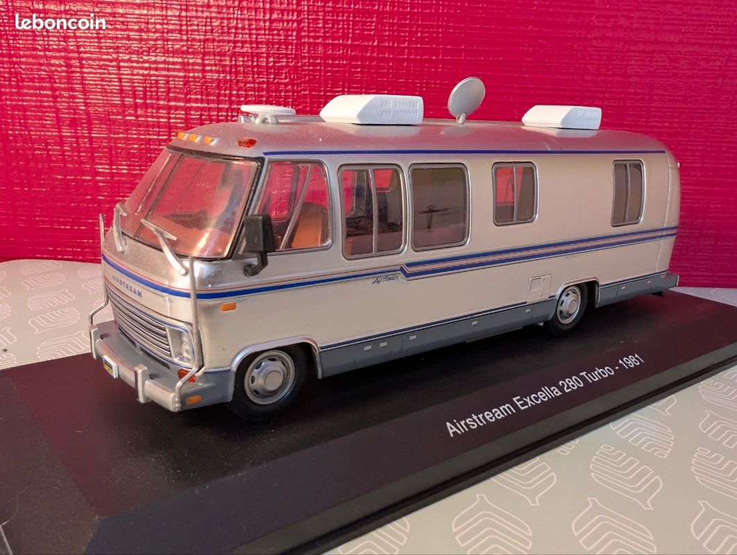 IXO 1:43 – Camping-car Airstream Excella Turbo 280 De 1981, Miniature Neuve En Métal Gris