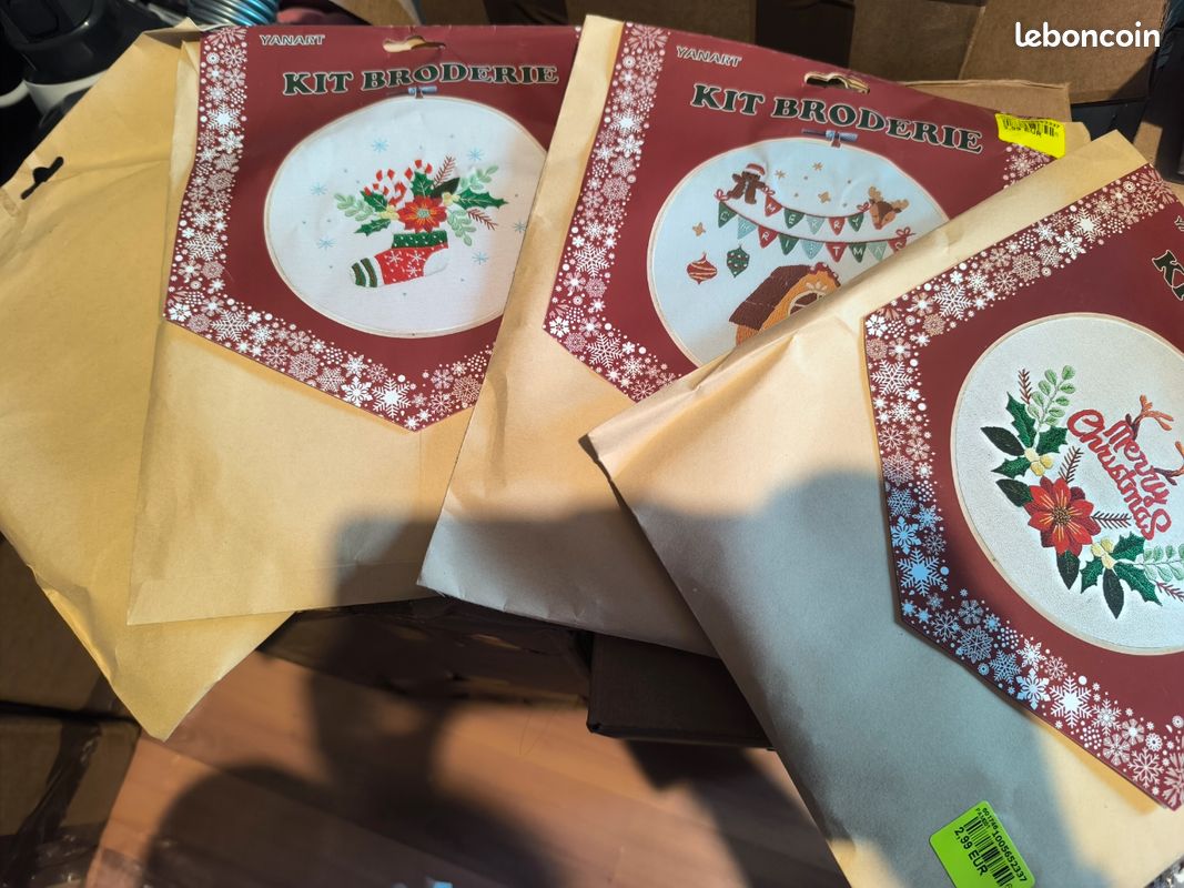 Kit De Broderie 'Christmas Is List' Sunset Stitchery – Neuf, Motif Coucher De Soleil, 17x21