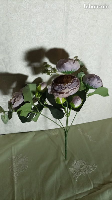 Branche pivoines artificielles shabby chic romantique 30 cm déco mariage (image 4)