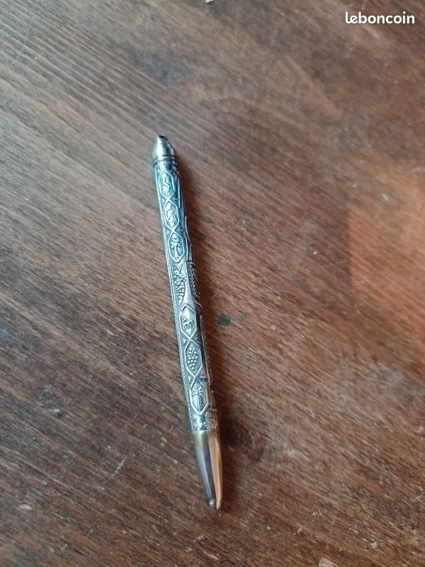 Stylo Plume Vintage Ancien EMID SATURNE - Modèle Argenté - Occasion