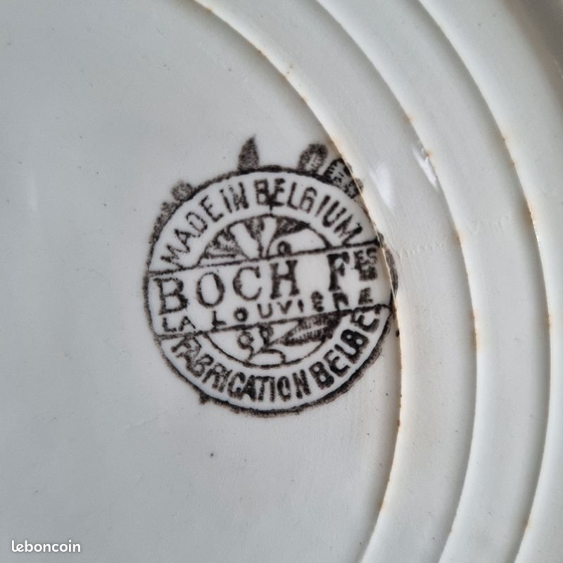 Ancienne assiette faïence au coq Boch Frères (image 3)
