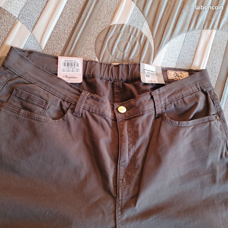Lot 2 Jeans marron et bleu (image 2)