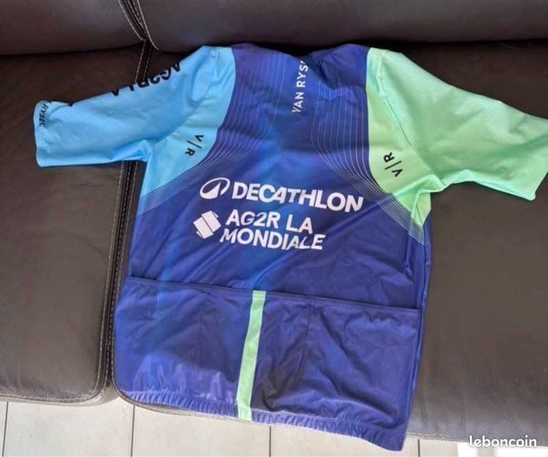 Maillot Cycliste AG2R Prévoyance – De Marchi, Taille M, Bleu, Très Bon état