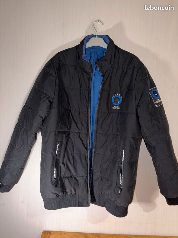 Doudoune Réversible Noir/Bleu - Riverside Keep Moving - 2 en 1 Ultra Pratique 🔄 (image 1)