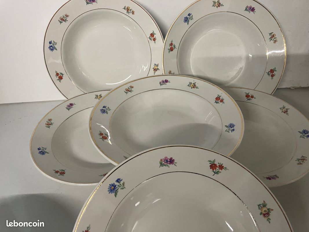 Lot De 6 Assiettes à Soupe Creuses Ceranord – Modèle LOCHEs – Vintage