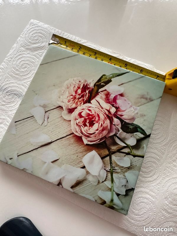Petit jolie tableau fleuri en très bon état (image 1)