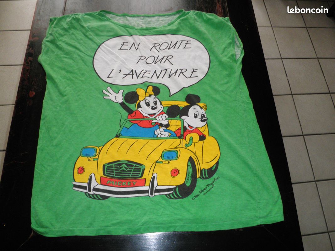 Tee Shirt large Mickey et Minnie Taille Unique (image 1)