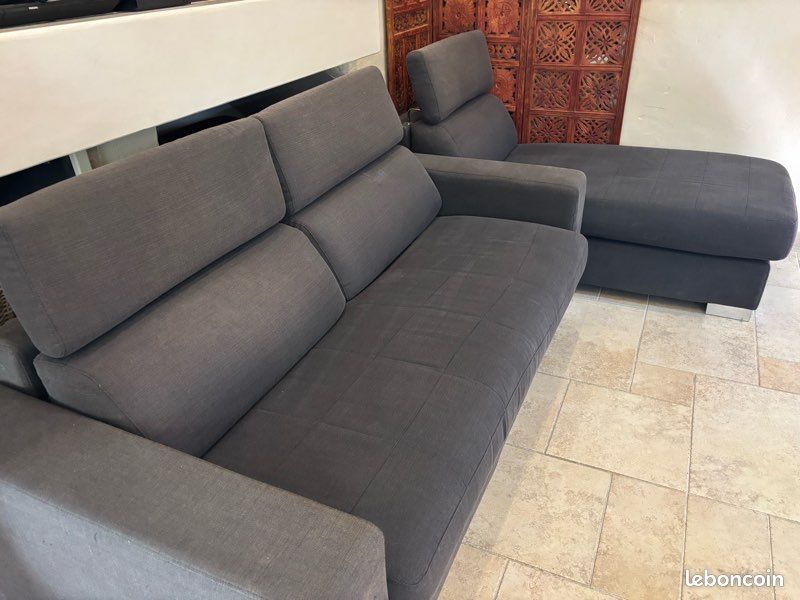 Fauteuil tissu avec sa méridienne (image 3)