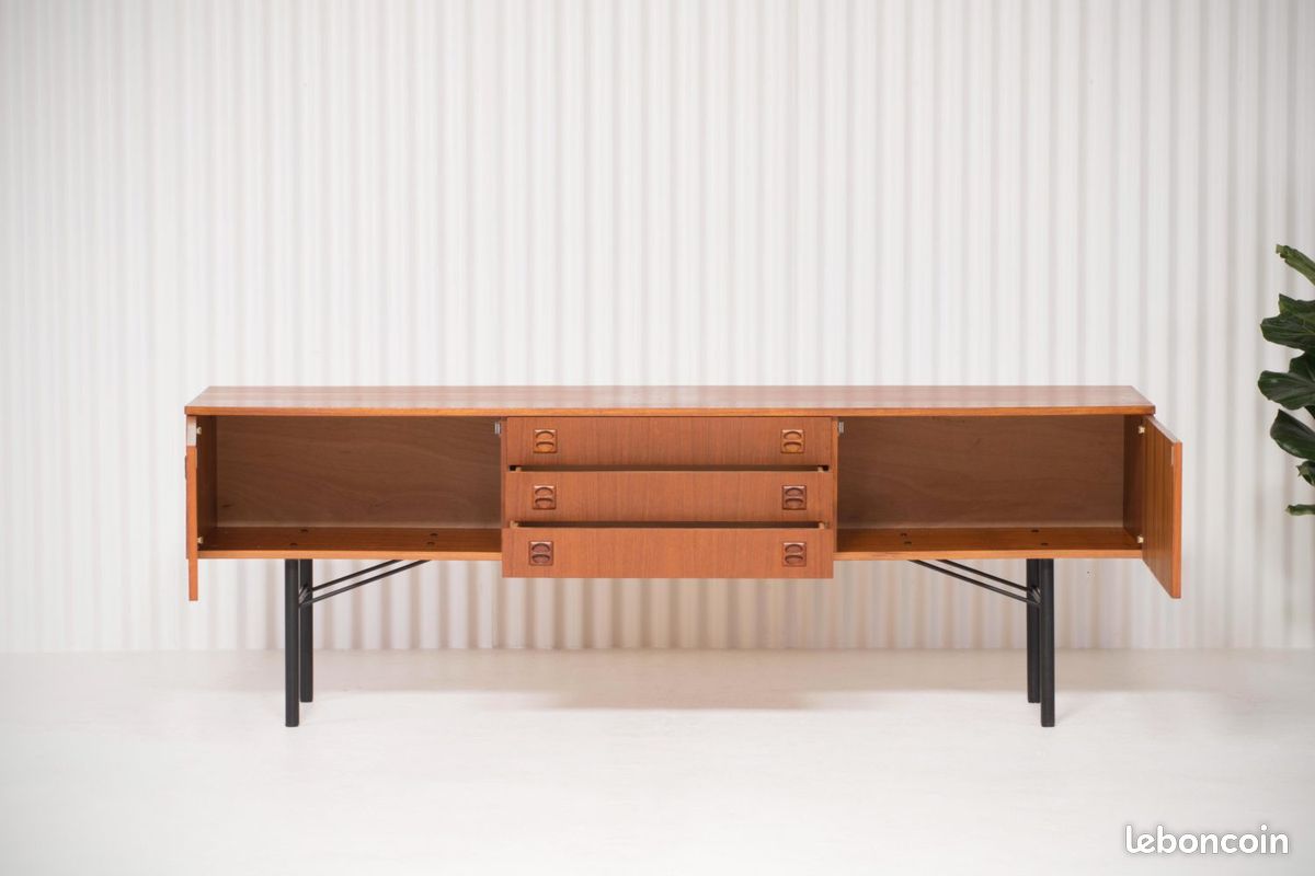Enfilade Scandinave , en Teck & Acier de 1960 (image 3)