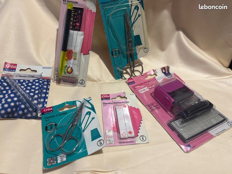 6 accessoires couture tampon étiquettes Ciseaux coupé fil (image 1)