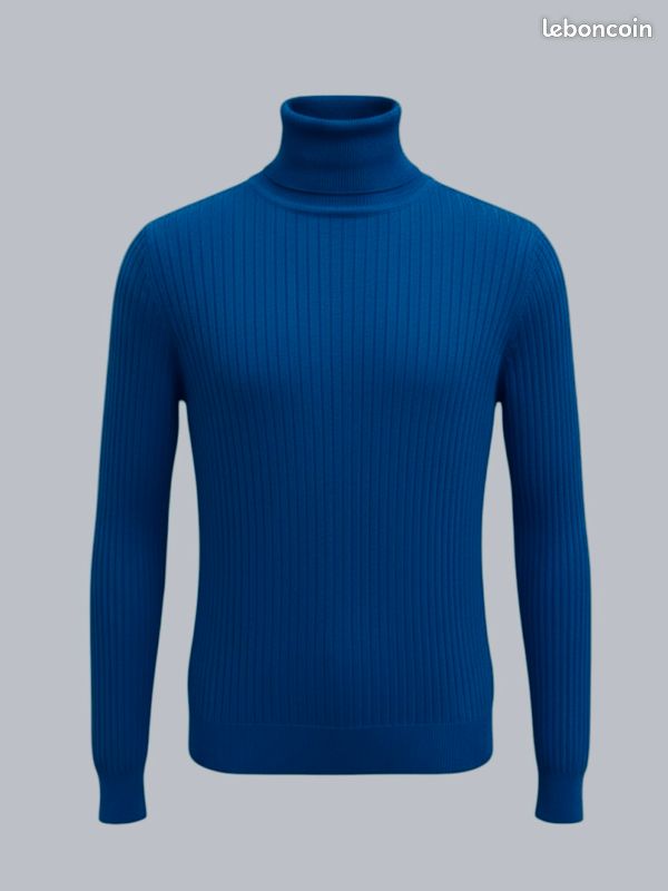Pull Homme Jacamo Bleu, Col Rond, Coton, Taille XL, Manches Longues - Occasion TB