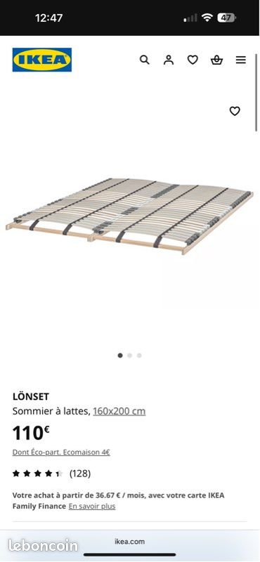 Sommier à lattes IKEA (image 1)