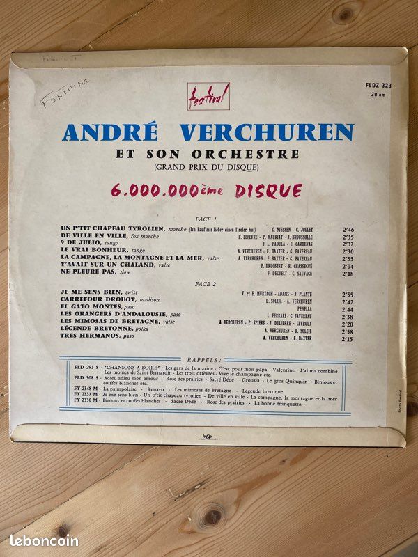 André Verchuren vinyle 33 tours (image 2)