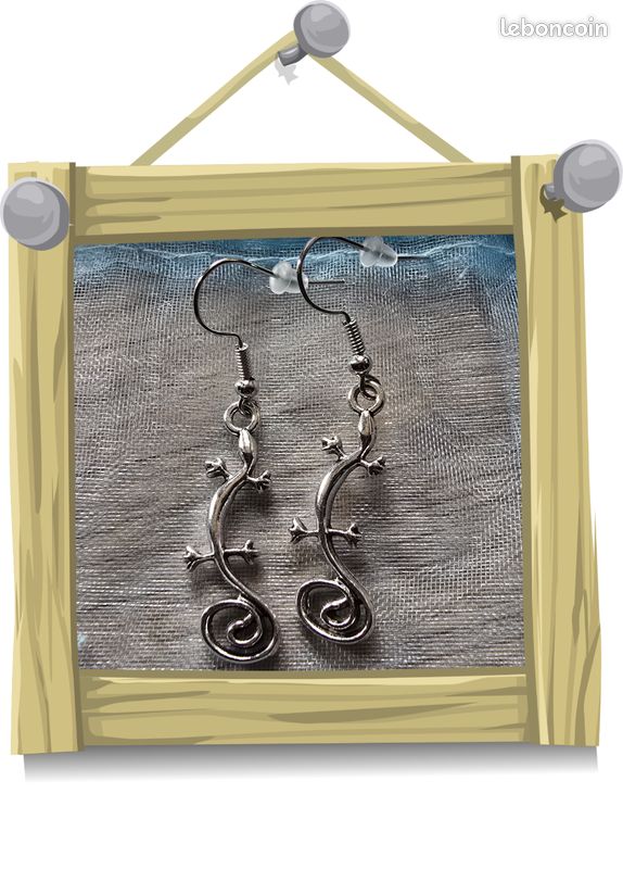 Boucles d'oreilles "Lézard" (image 1)