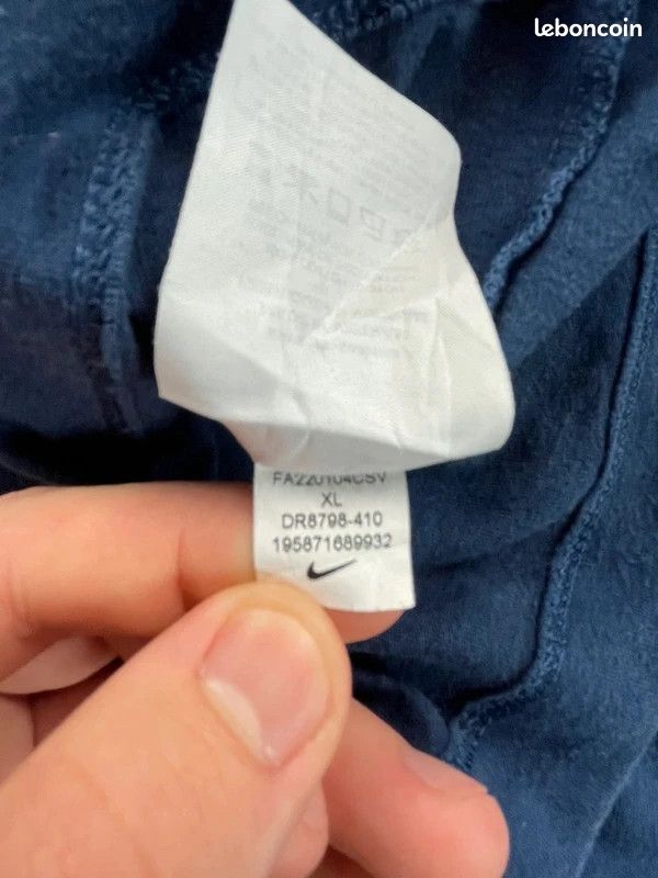 T-shirt Nike bleu imprimé sportwear streetwear classique taille XL homme #0-080 (image 11)