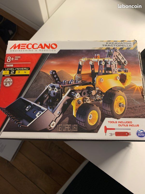 Meccano tractopelle excavator référence 18208 (image 1)