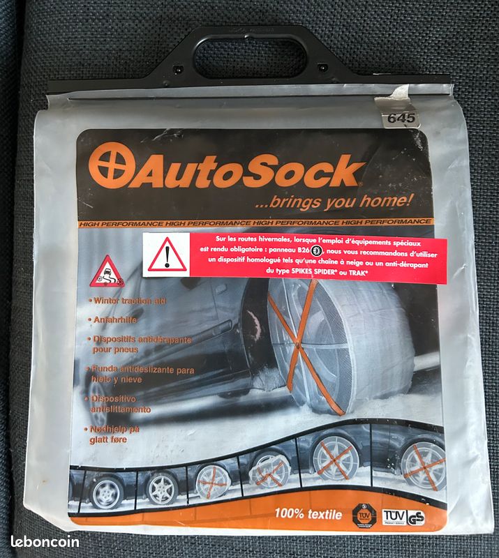 Chaussettes Neige Autosock 645 pour Pneu 205 55 16