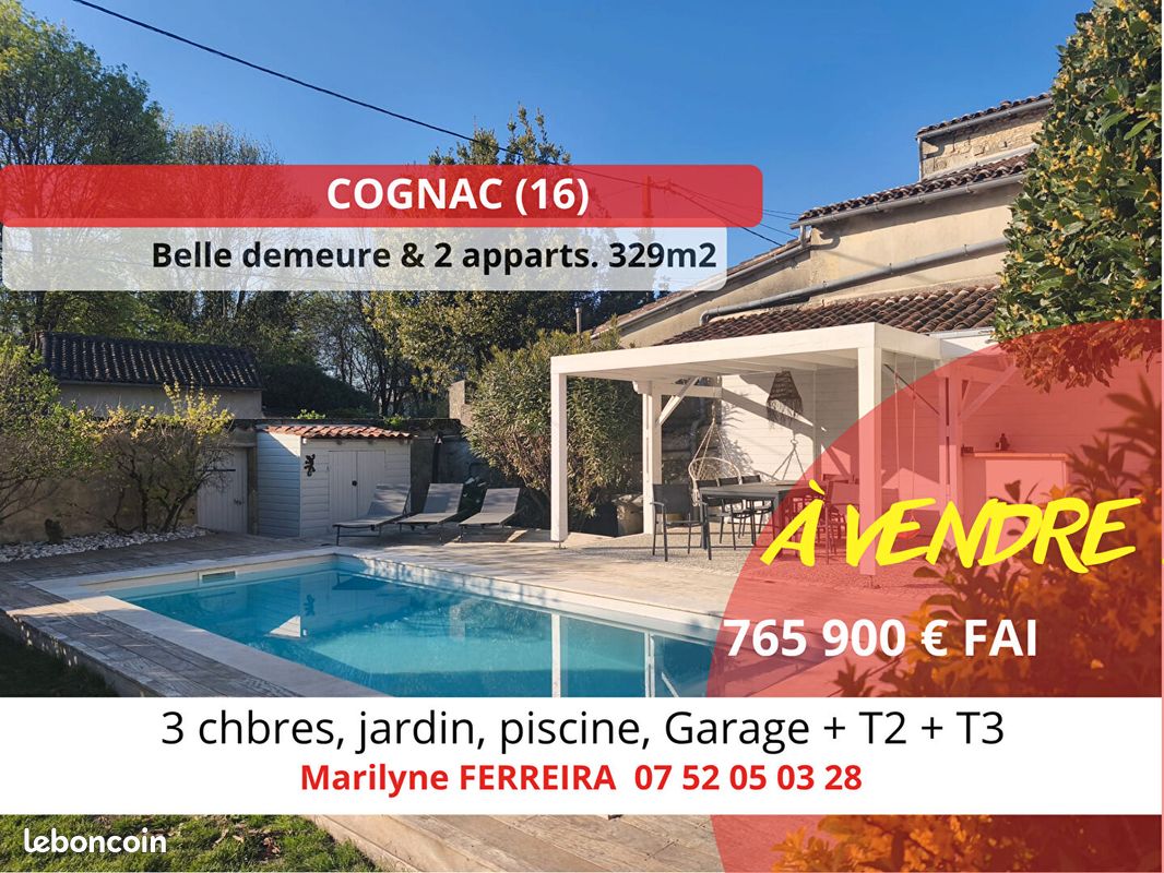 Maison 10 pièces 329 m² · à Cognac · 329 m² · 765 900 €