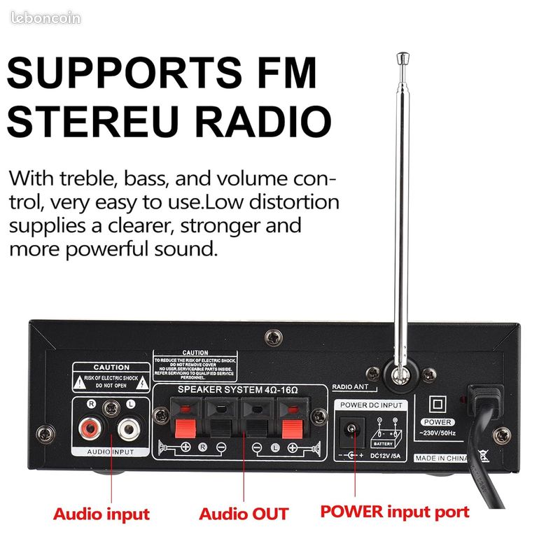 Docooler FX-Audio D802C PRO Amplificateur De Puissance Audio Sans Fil Bluetooth 4.2 Compatible