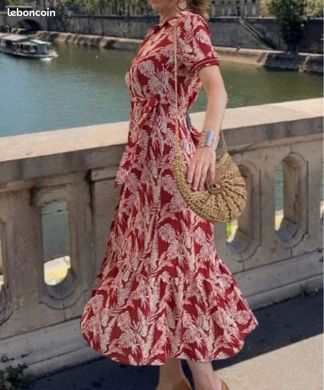 Robe longue été Robe bohème romantique Robe femme blanche et