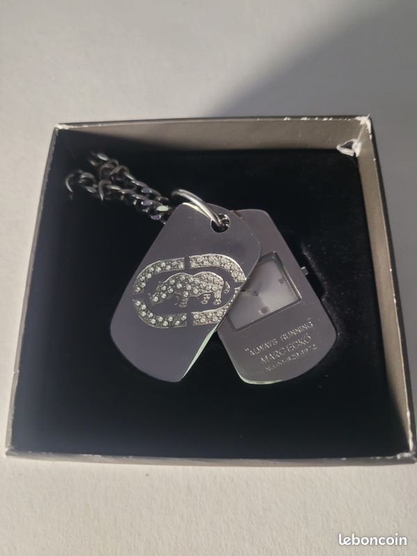 Montre pendentif de marque "Marc Ecko" – Comme neuf, mais pile a changer (image 3)