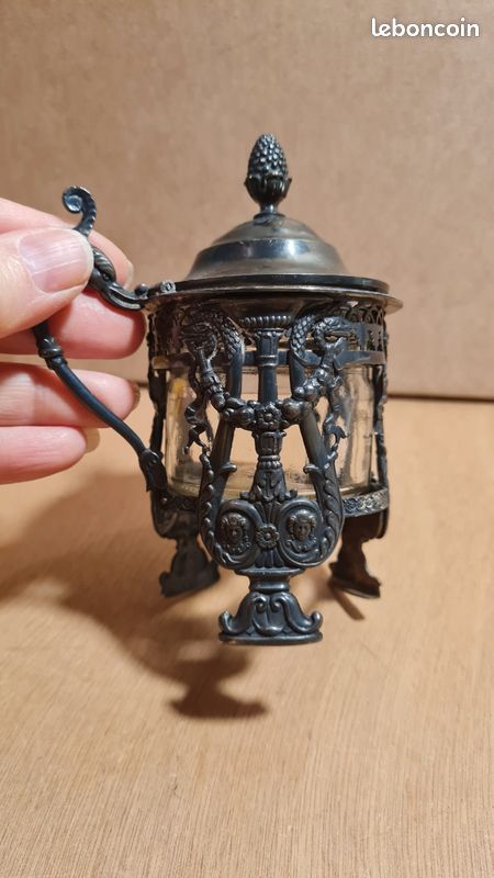 Salière et poivrière - Argent 925, Cristal - Espagne - Fin