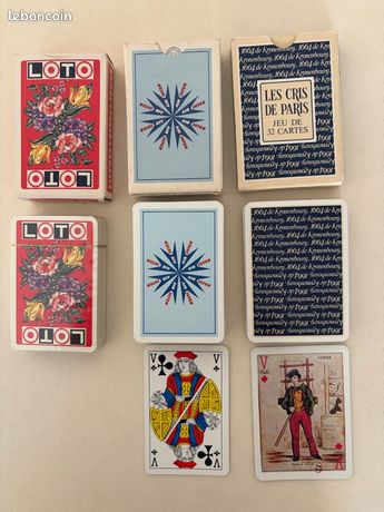 Lot De 10 Jeux De Cartes Vintage - Idéal Pour Collection Ou Jeux Rétro