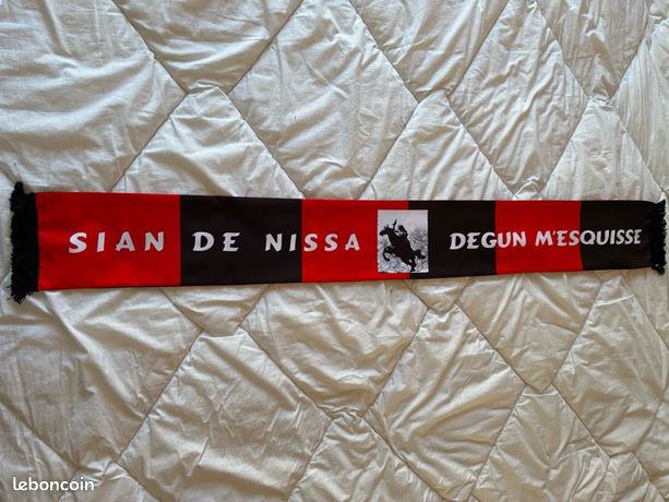 ECHARPE OGC NICE OGCN SIEU NISSART SUPPORTER ULTRA EQUIPE CLUB FOOTBALL FRANCE
