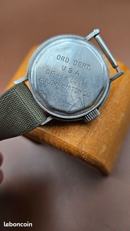 Montre Vintage Militaire Bulova Des Années 1940 - Acier Inoxydable - Mécanique à Remontage Manuel - Occasion En état De Marche