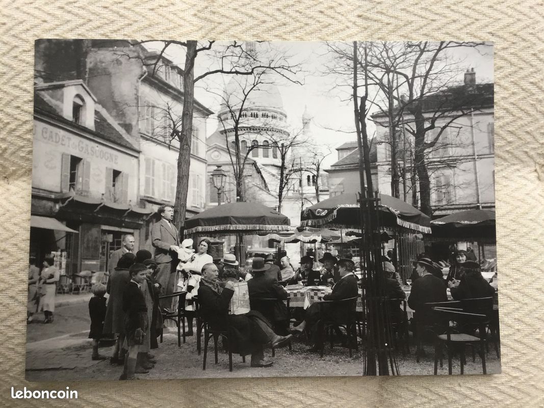Grande carte postale Paris rétro Montmartre (image 1)