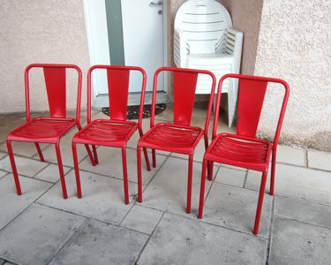 Paire de chaises Tolix de bistrot - Chaises