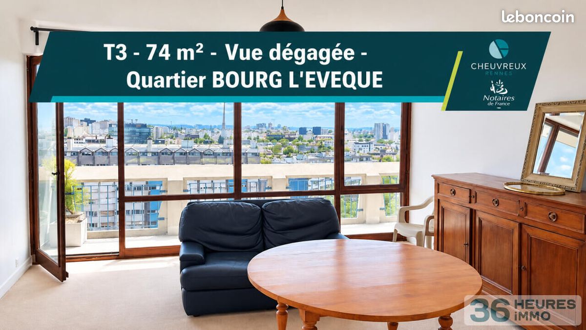 Appartement 3 pièces 76 m² · à Rennes · 76 m² · 214 840 €