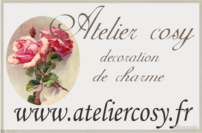 Coupon De Tissu Ancien à Motif Fleurs Roses - Dimensions 58 X 78 Cm, Coton/Polyester