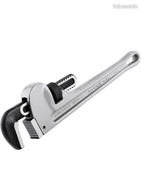 Clé à Griffe MaxPower 900mm - Serre-Tubes Plomberie - Aluminium Léger - Capacité 4-56/81,3 Cm