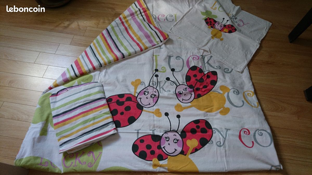 Parure couette 1 place "Luky la coccinelle" (image 1)