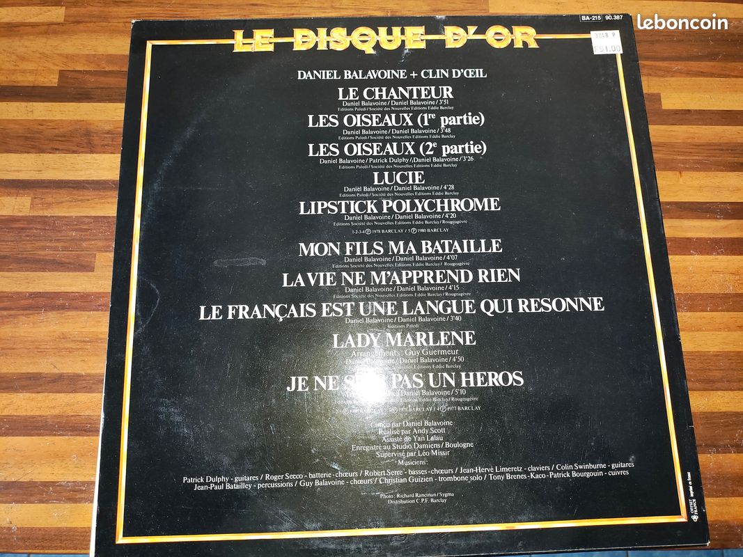 7 albums 33 tours daniel balavoine (image 7)