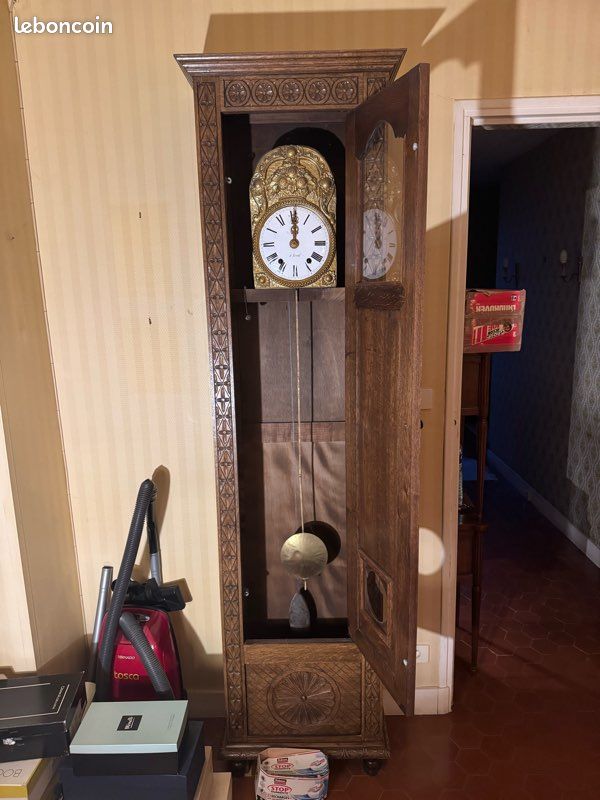 Horloge comtoise bois à pendule (image 2)