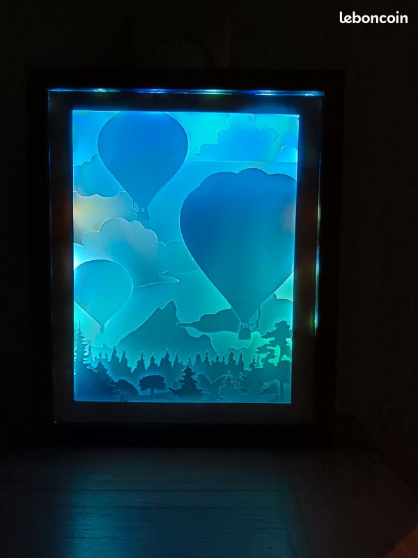Lightbox ou tableau lumineux montgolfières (image 2)