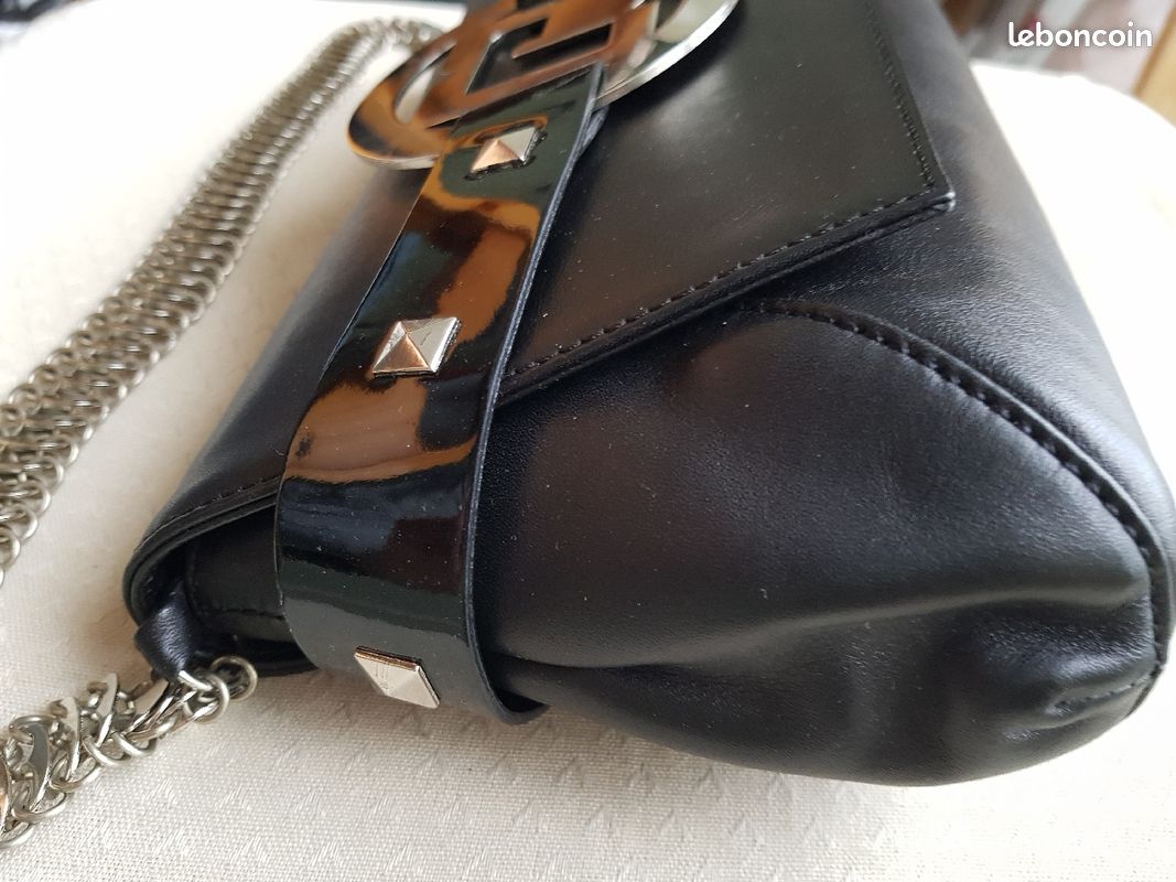 Sac à main en % cuir noir et métal Paco Rabanne (image 2)
