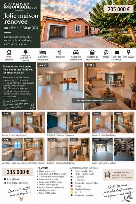 Maison 4 pièces 90 m² · à Montauban · 90 m² · 235 000 €